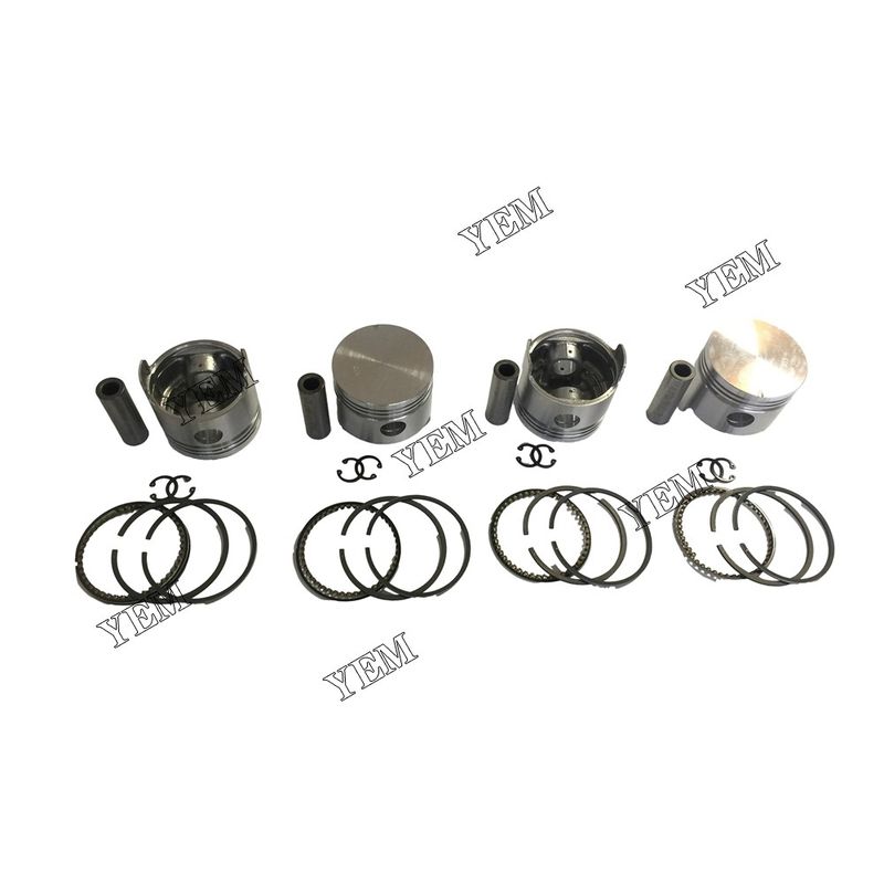 4PCS Piston With Rings For Fits Toyota 4P Excavator Diesel Engine